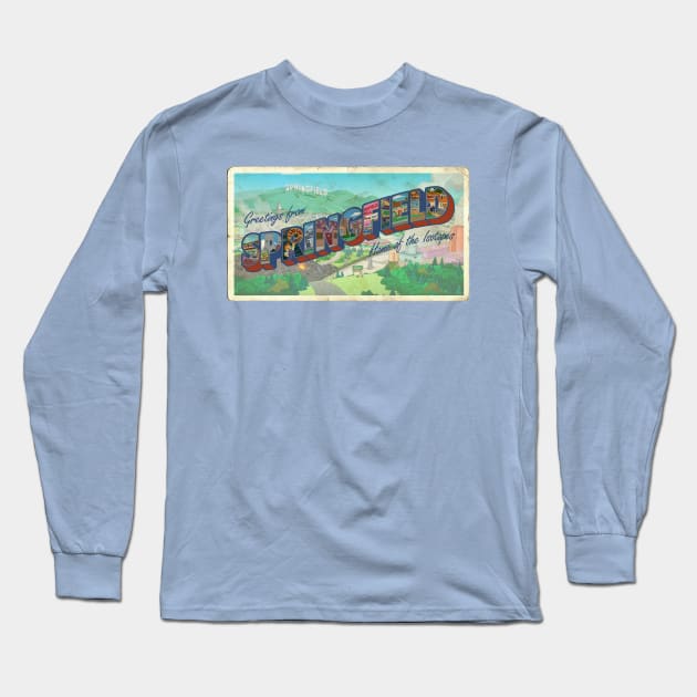 Visit Springfield! Long Sleeve T-Shirt by kvothewordslinger